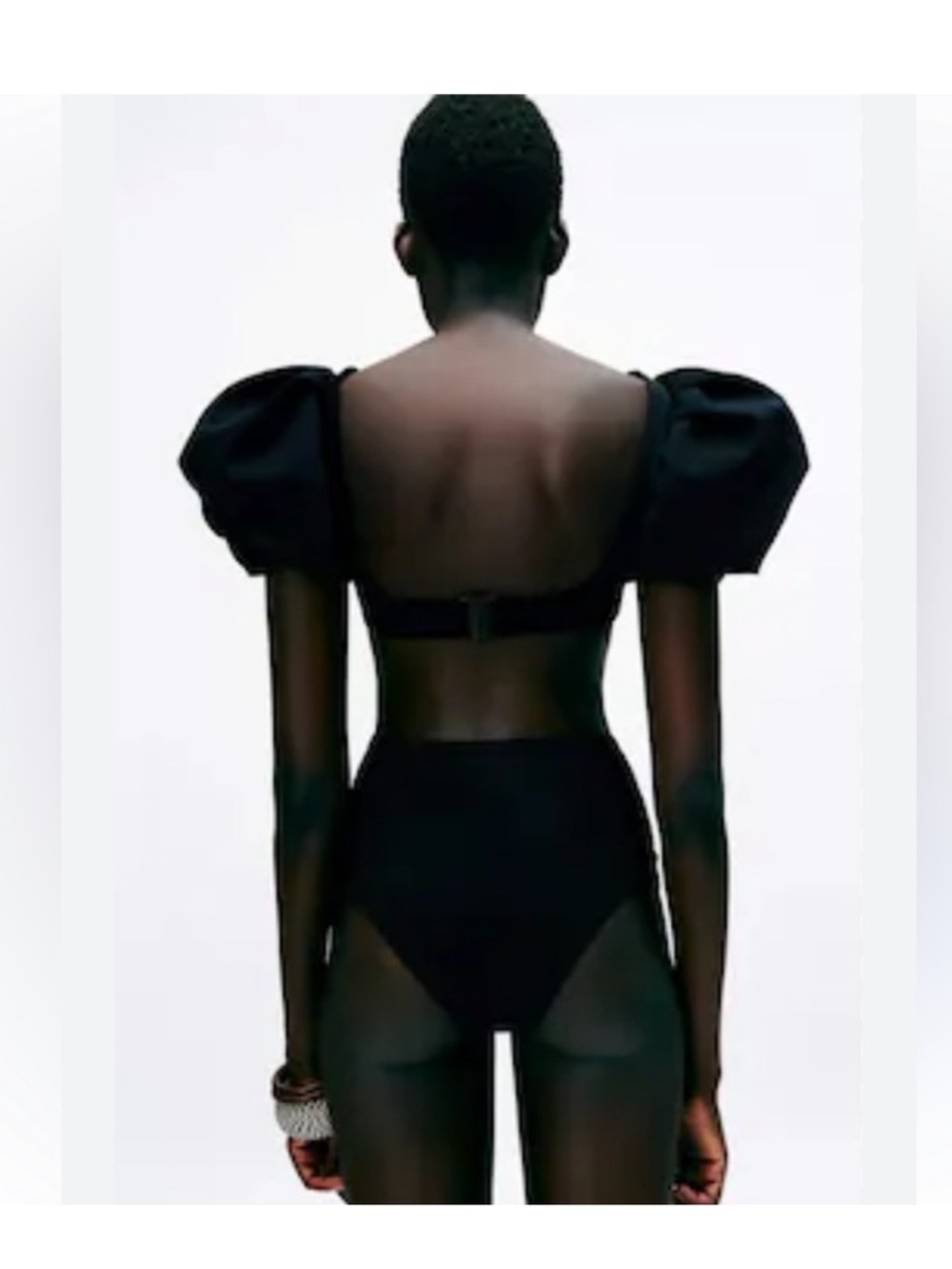 Zara Puff Sleeve Swim Top - NWT - Picture 9 of 13